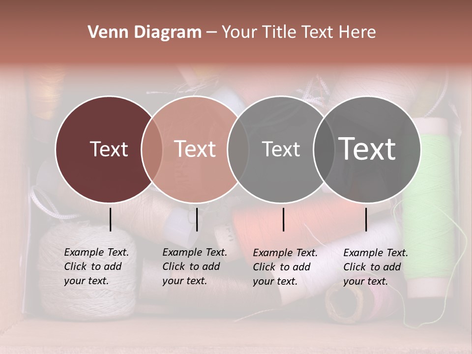 Fabric Red Work PowerPoint Template