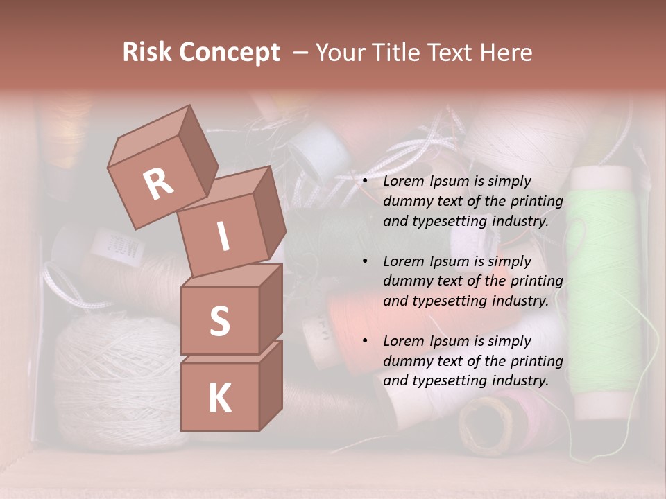 Fabric Red Work PowerPoint Template