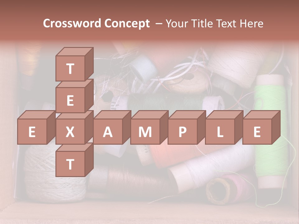 Fabric Red Work PowerPoint Template