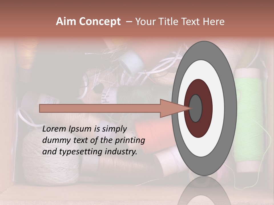 Fabric Red Work PowerPoint Template