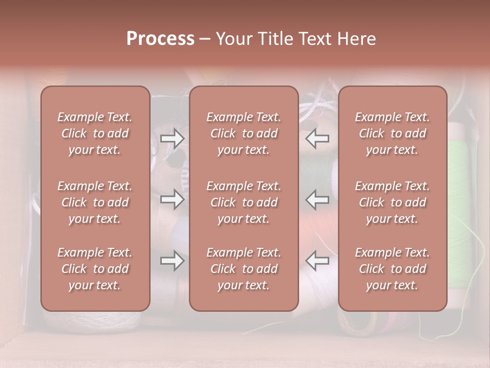 Fabric Red Work PowerPoint Template