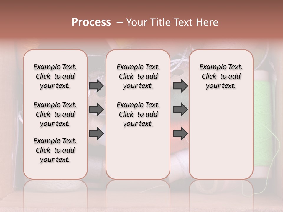 Fabric Red Work PowerPoint Template