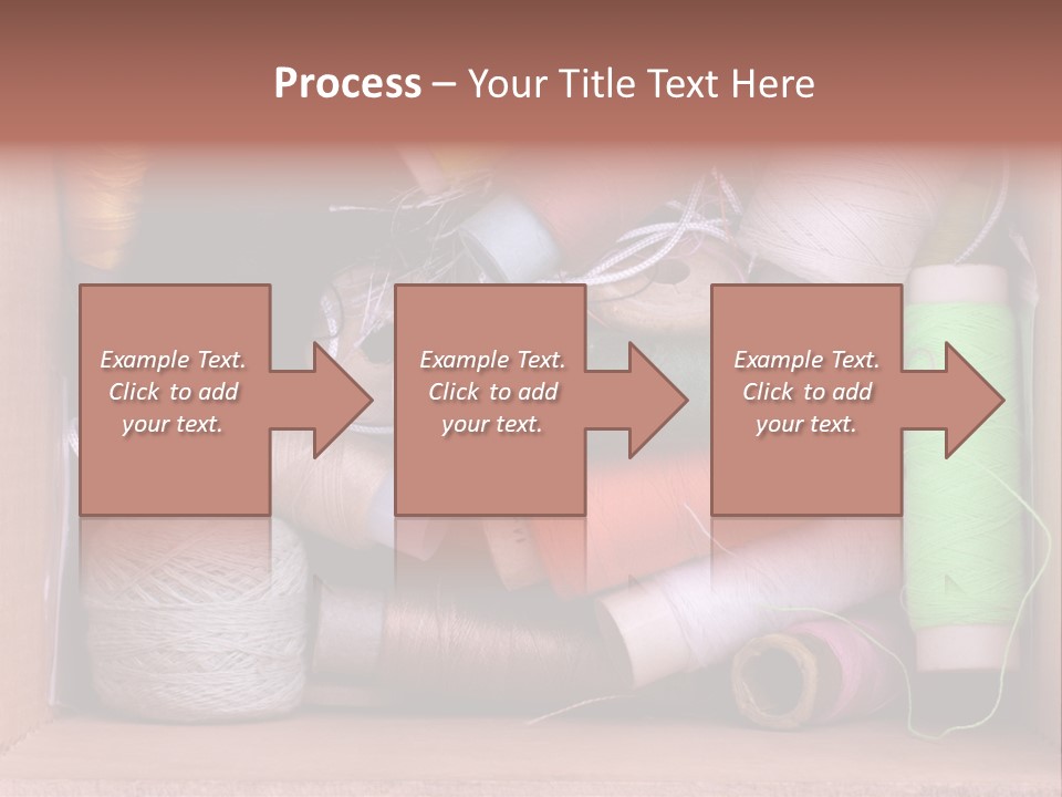 Fabric Red Work PowerPoint Template