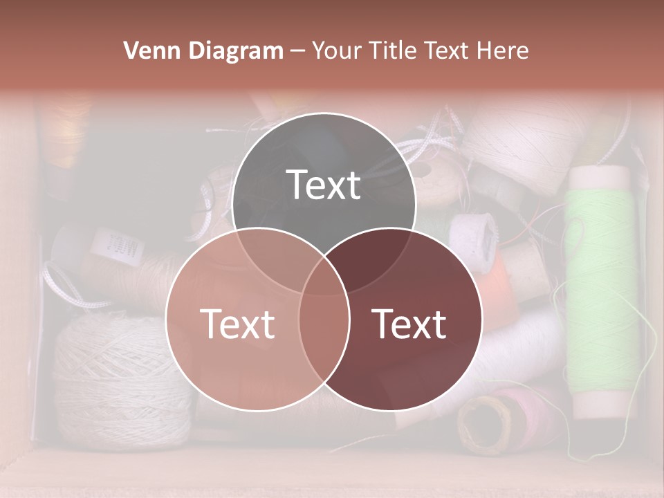 Fabric Red Work PowerPoint Template