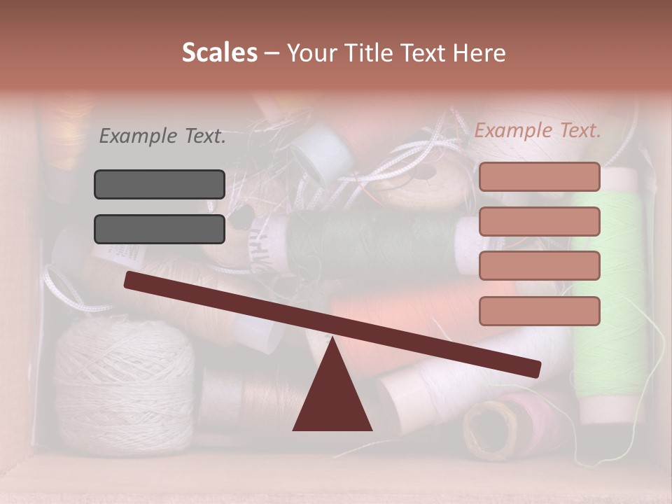 Fabric Red Work PowerPoint Template