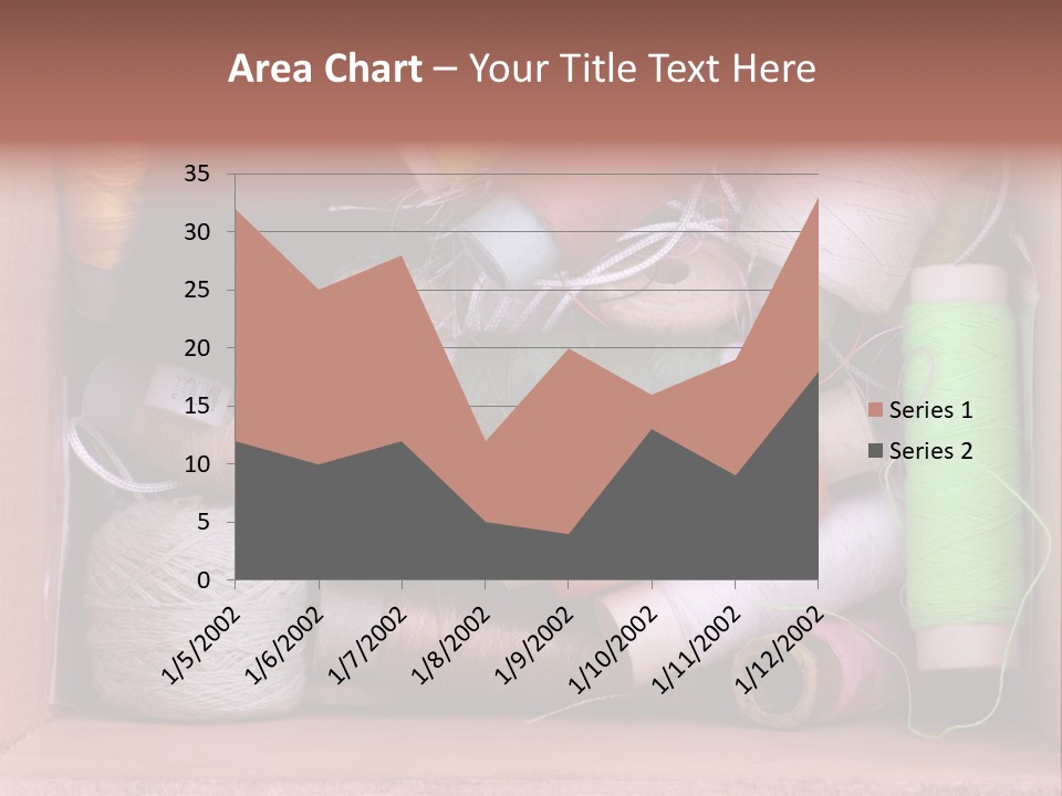 Fabric Red Work PowerPoint Template