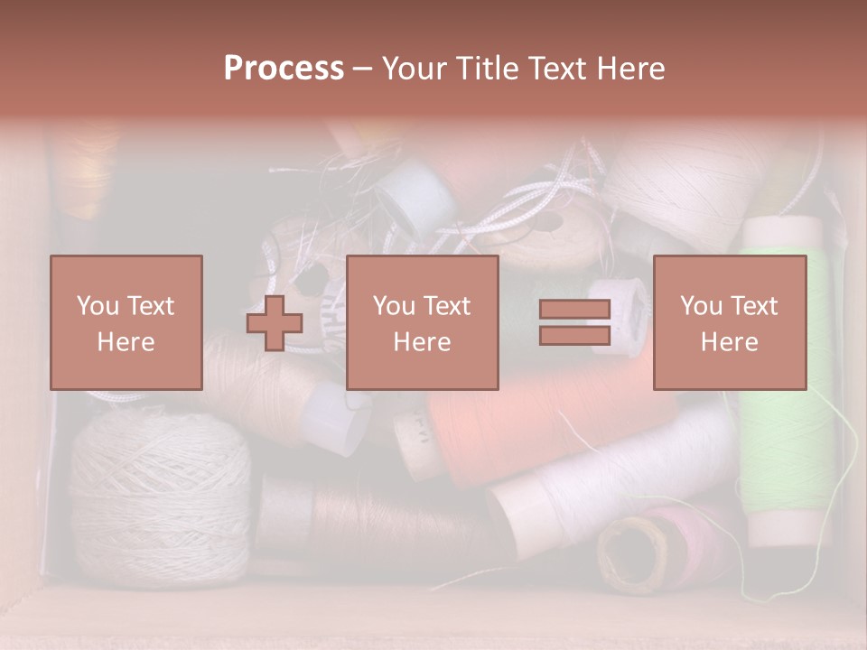 Fabric Red Work PowerPoint Template