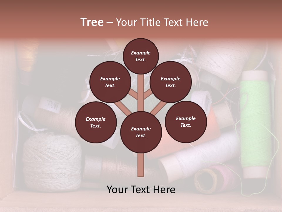 Fabric Red Work PowerPoint Template