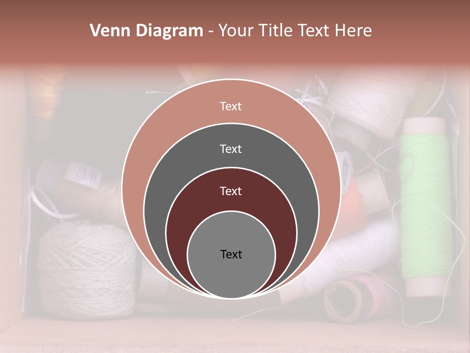 Fabric Red Work PowerPoint Template