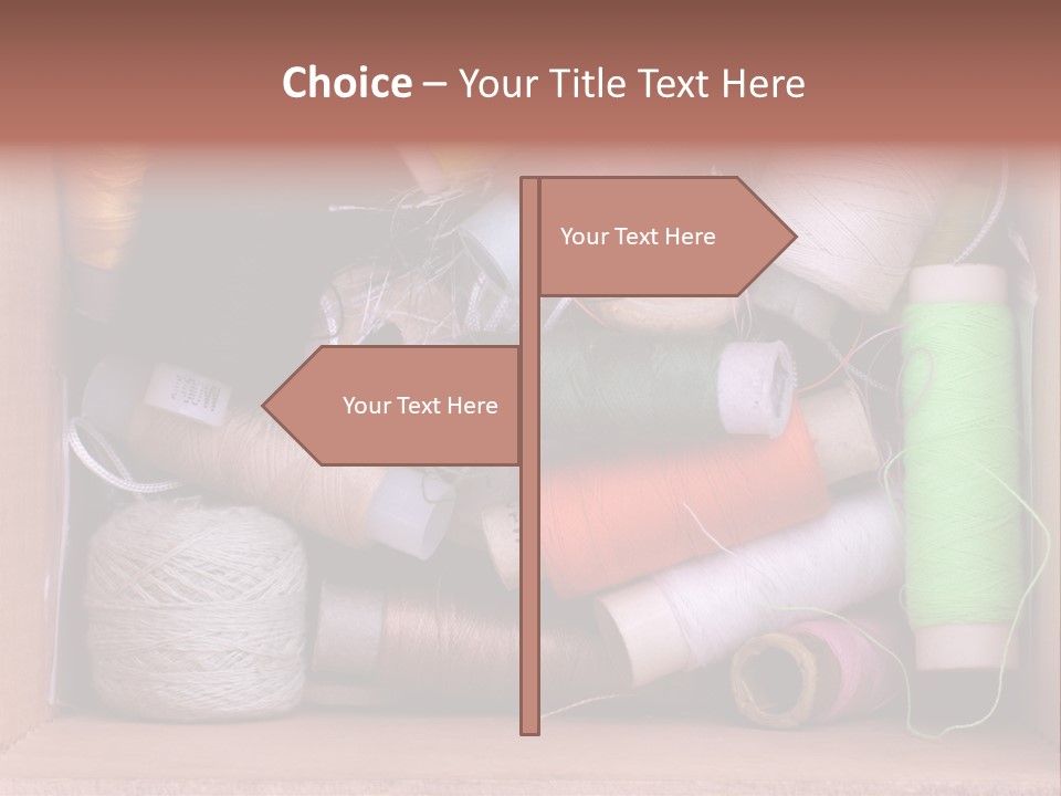 Fabric Red Work PowerPoint Template