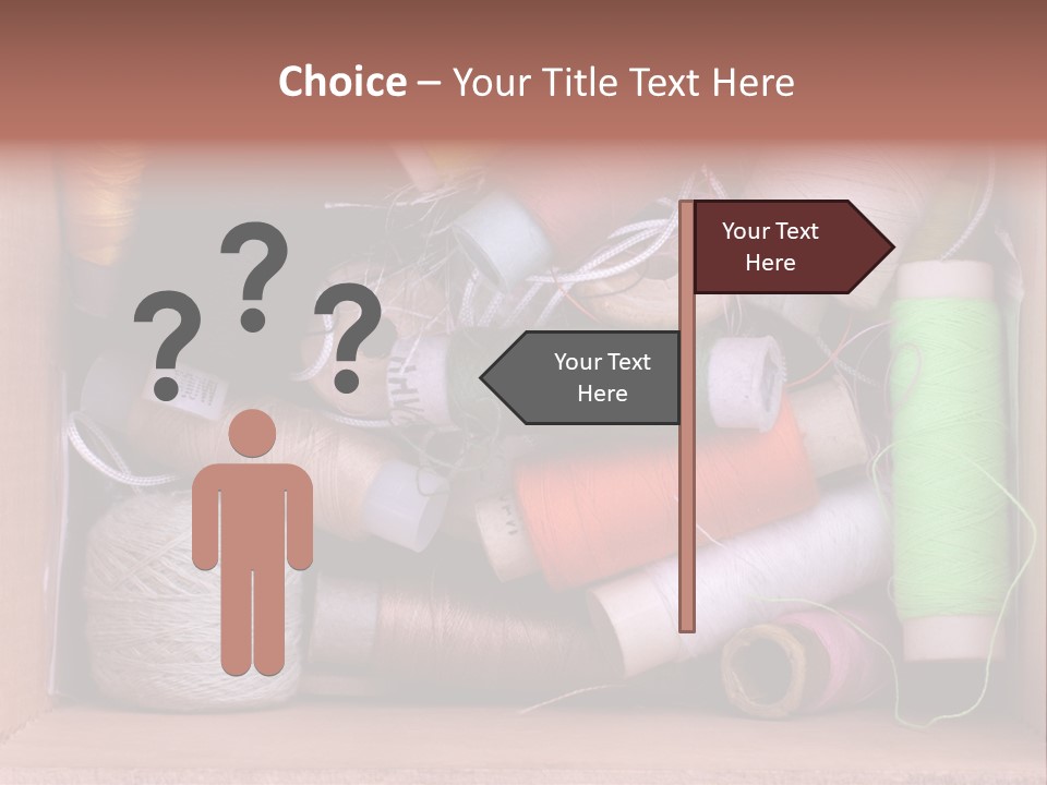 Fabric Red Work PowerPoint Template