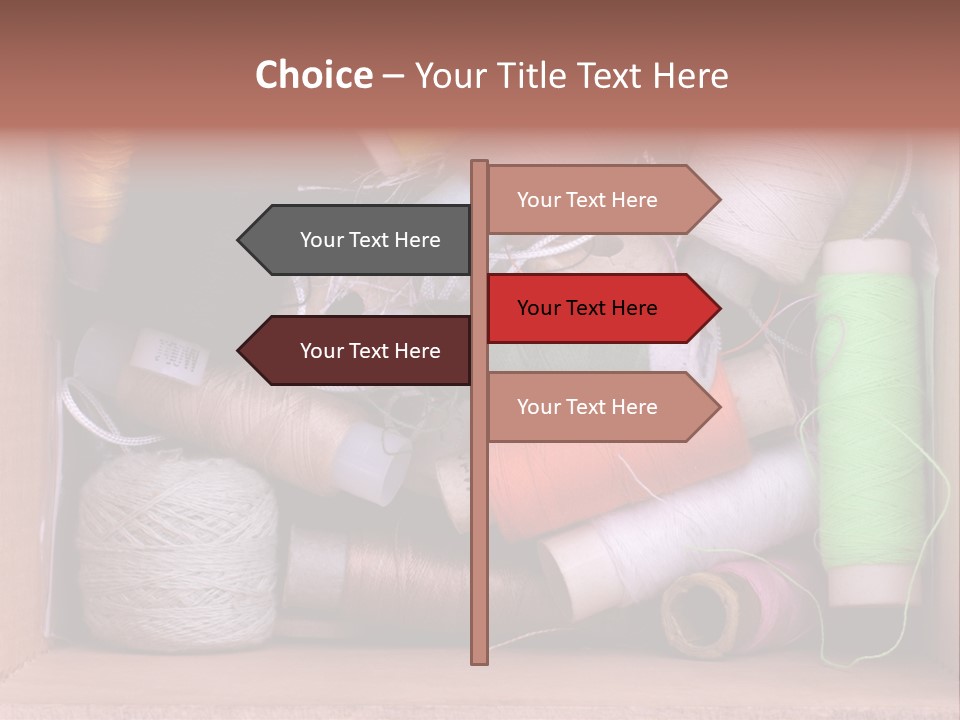 Fabric Red Work PowerPoint Template