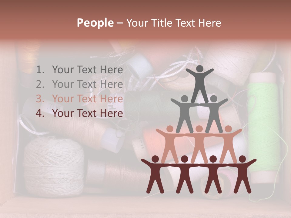 Fabric Red Work PowerPoint Template