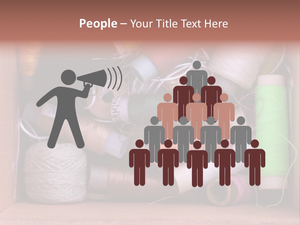 Fabric Red Work PowerPoint Template