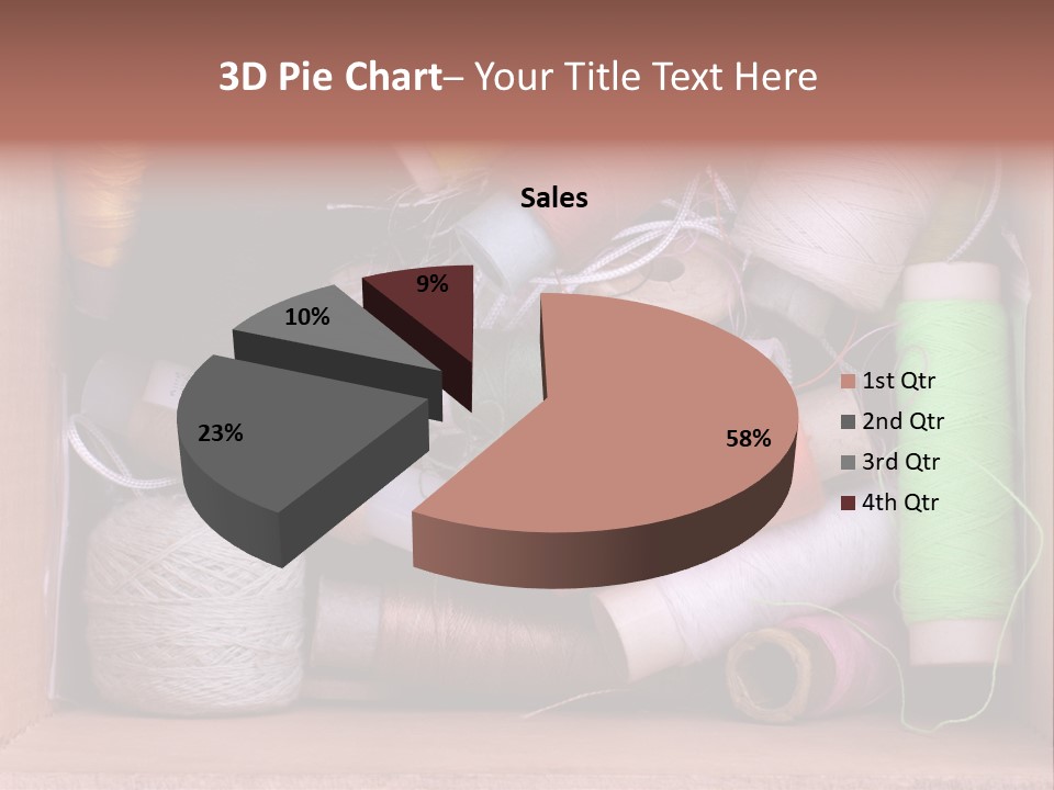 Fabric Red Work PowerPoint Template