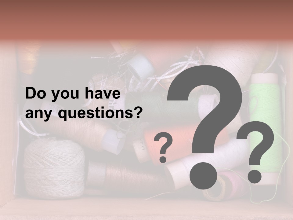 Fabric Red Work PowerPoint Template