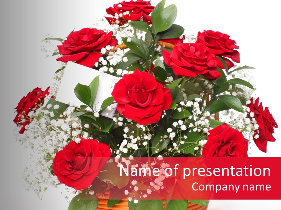 Anniversary Flowers PowerPoint Template