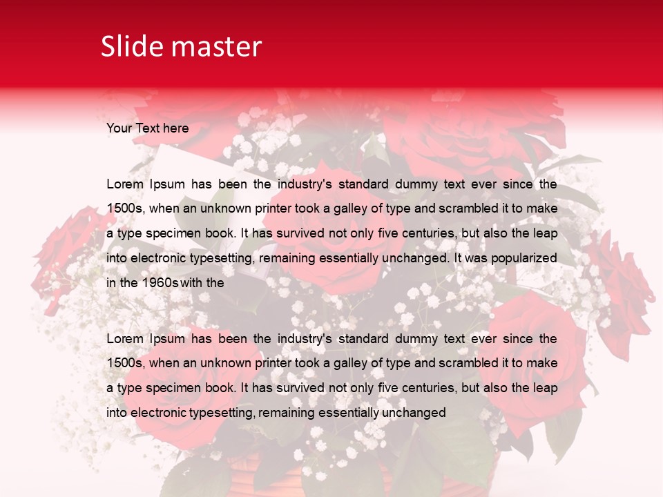 Anniversary Flowers PowerPoint Template