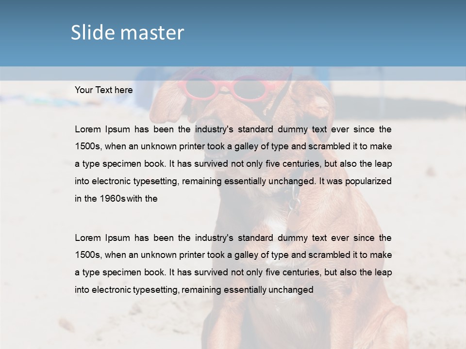 Sand Humor Tropical PowerPoint Template