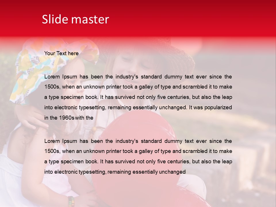 Children In Love PowerPoint Template