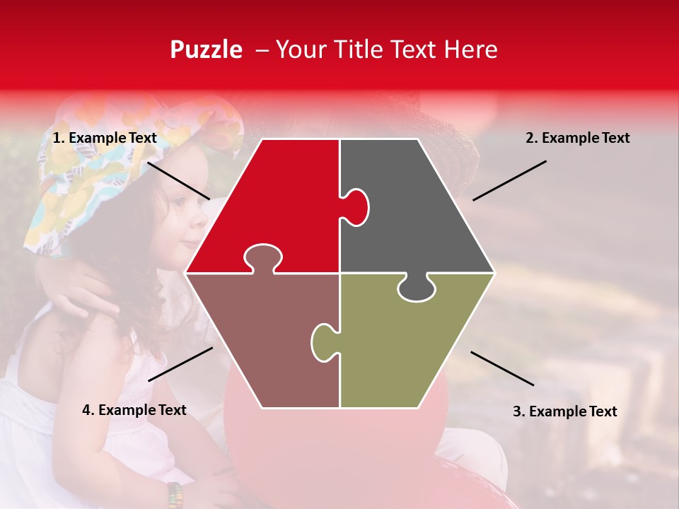 Children In Love PowerPoint Template