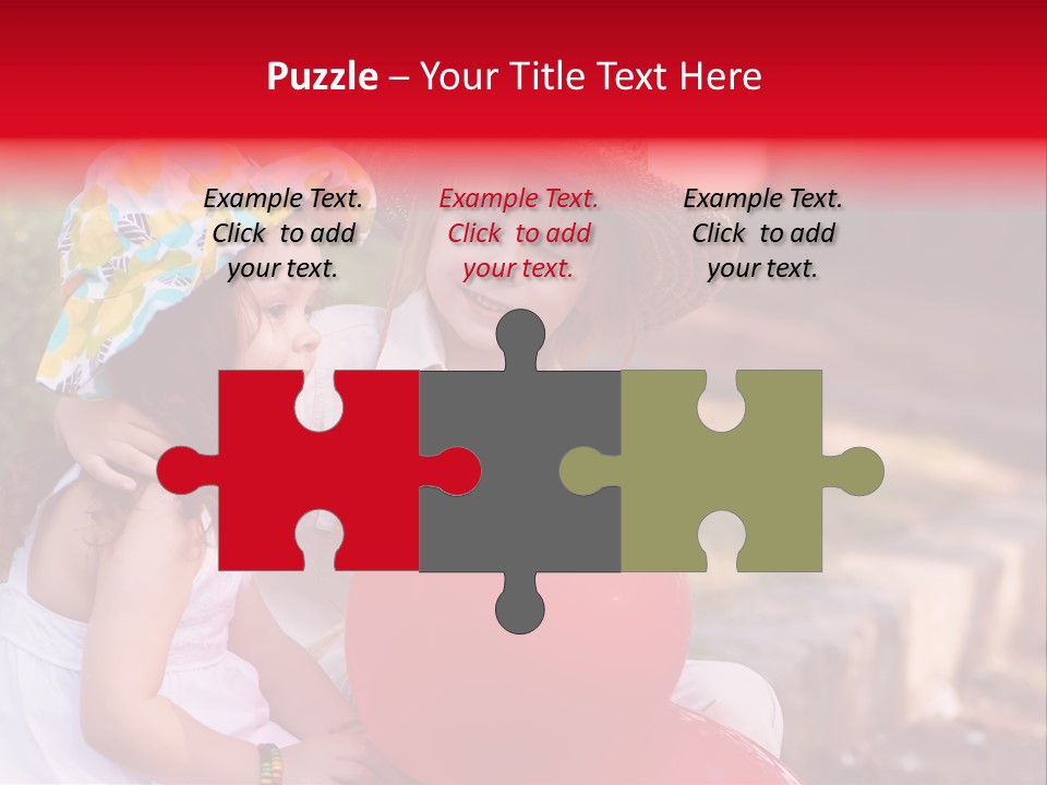 Children In Love PowerPoint Template