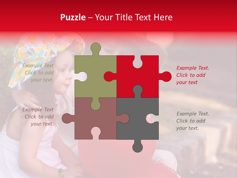 Children In Love PowerPoint Template