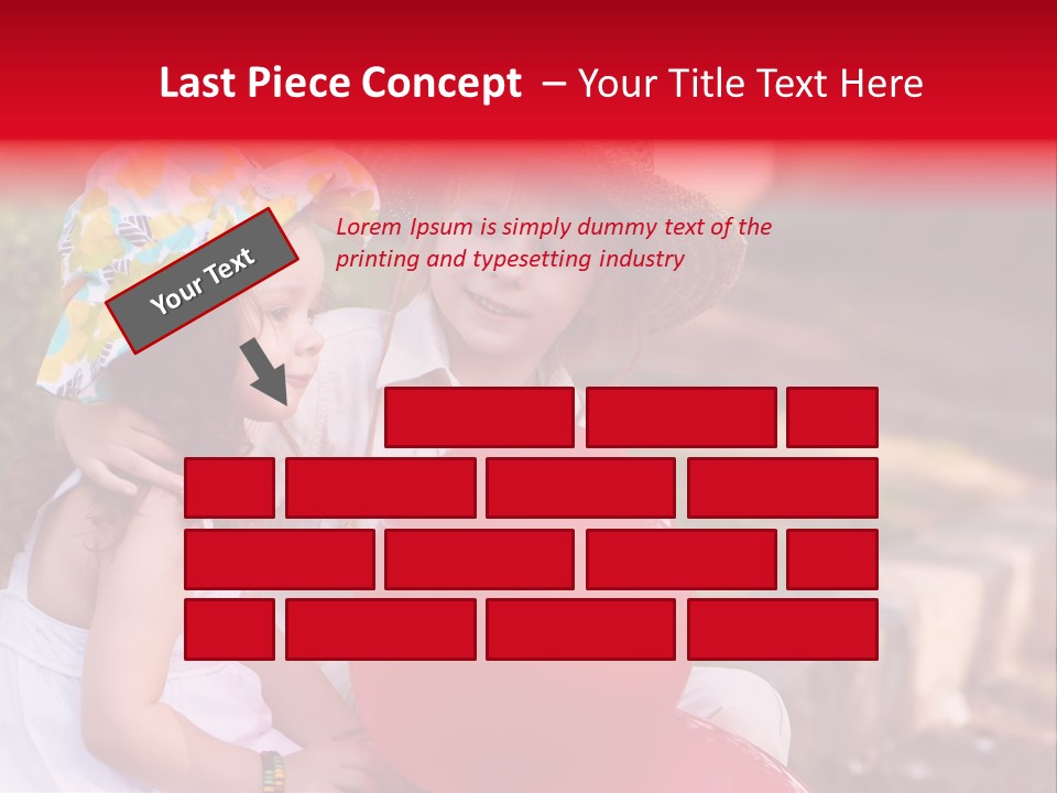 Children In Love PowerPoint Template