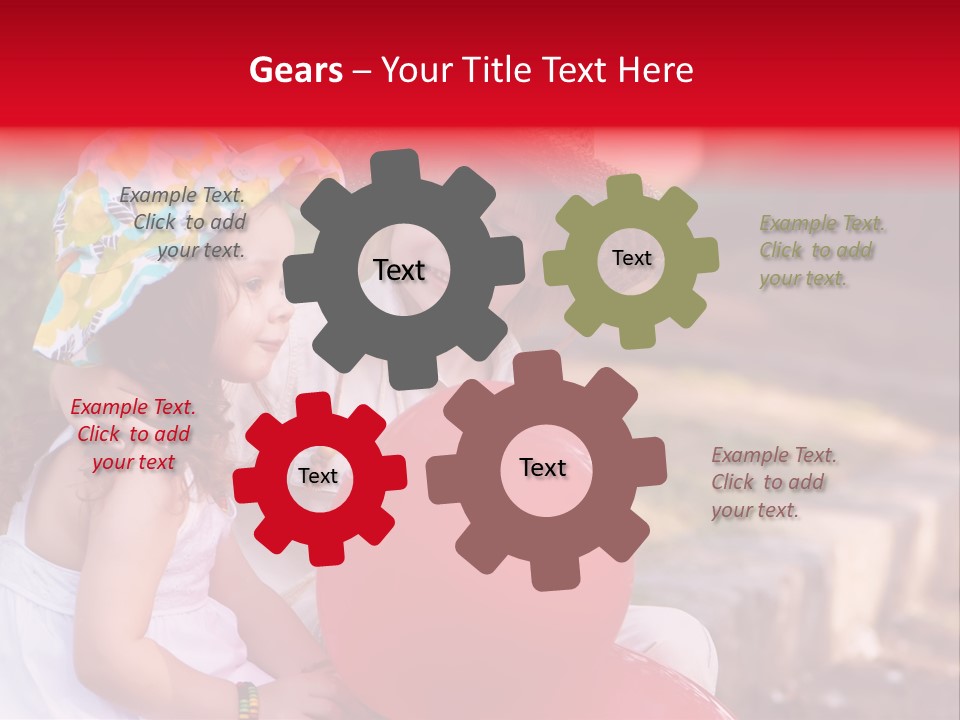 Children In Love PowerPoint Template