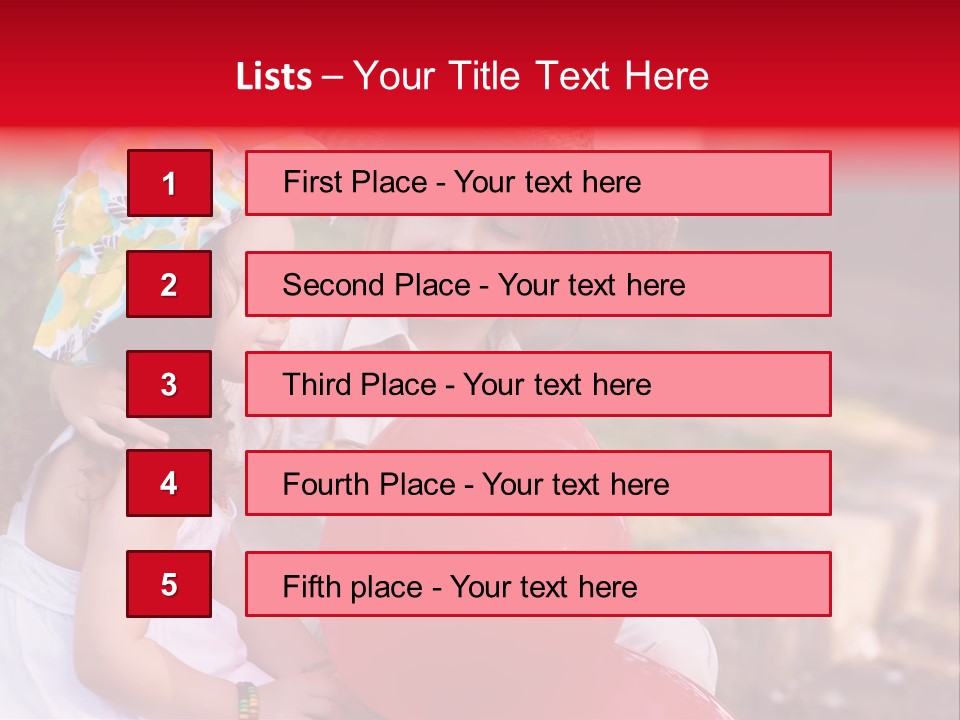 Children In Love PowerPoint Template