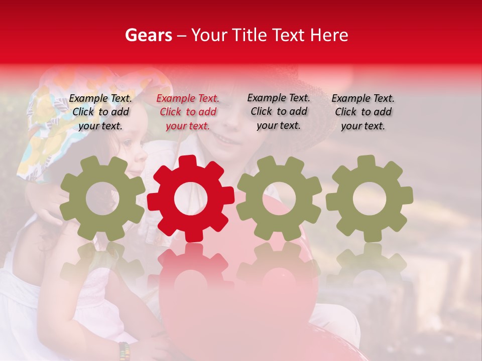 Children In Love PowerPoint Template