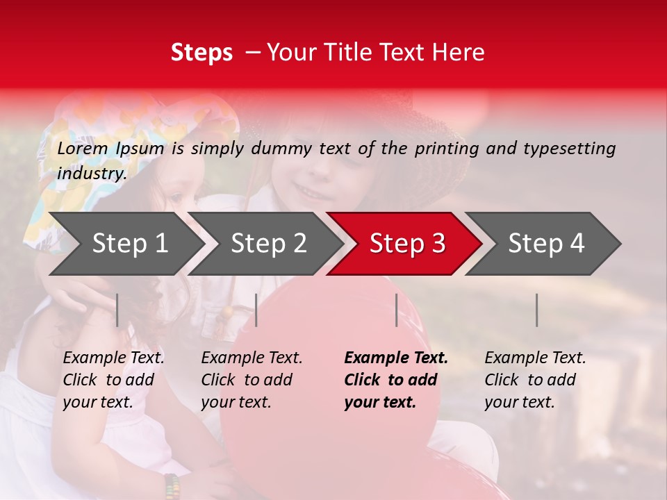 Children In Love PowerPoint Template