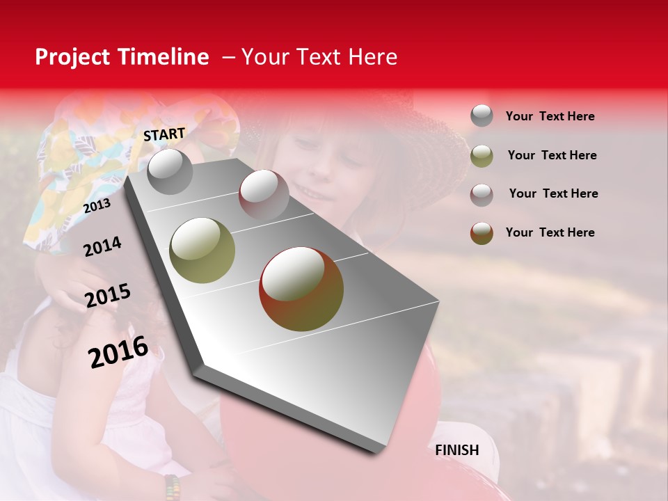 Children In Love PowerPoint Template