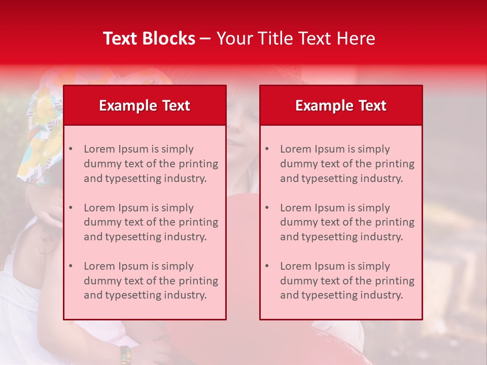 Children In Love PowerPoint Template