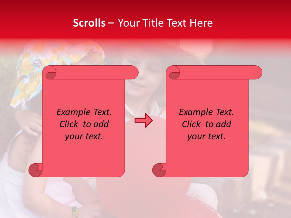 Children In Love PowerPoint Template
