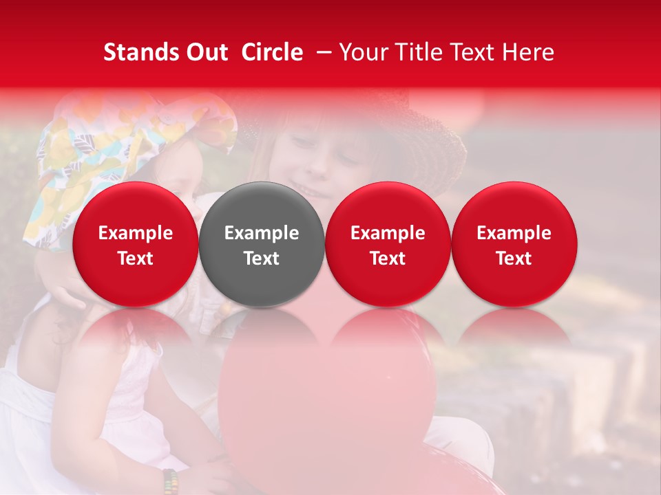 Children In Love PowerPoint Template