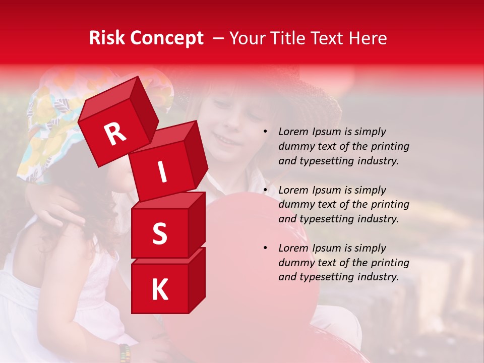 Children In Love PowerPoint Template