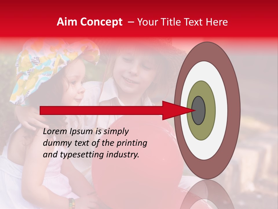 Children In Love PowerPoint Template