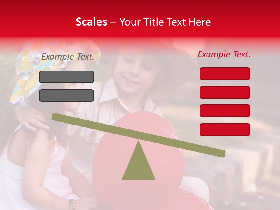 Children In Love PowerPoint Template