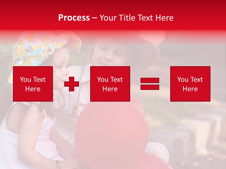 Children In Love PowerPoint Template