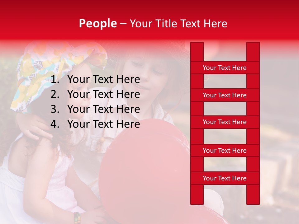 Children In Love PowerPoint Template