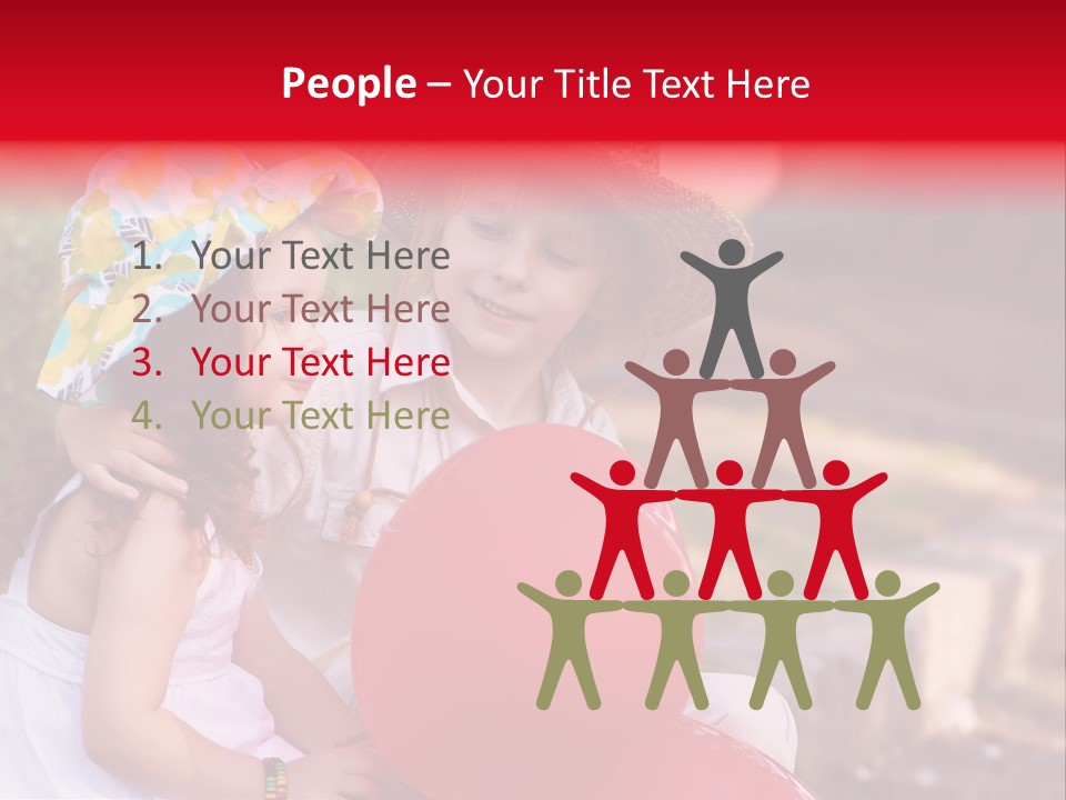 Children In Love PowerPoint Template