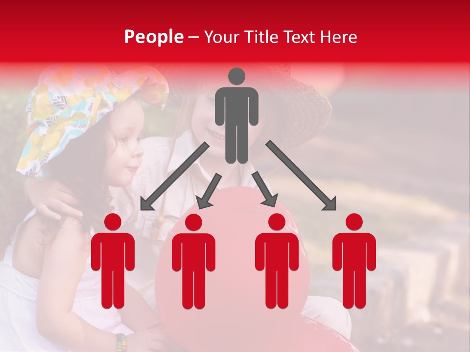 Children In Love PowerPoint Template