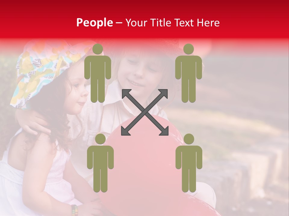 Children In Love PowerPoint Template