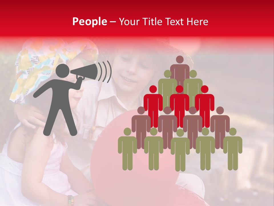 Children In Love PowerPoint Template