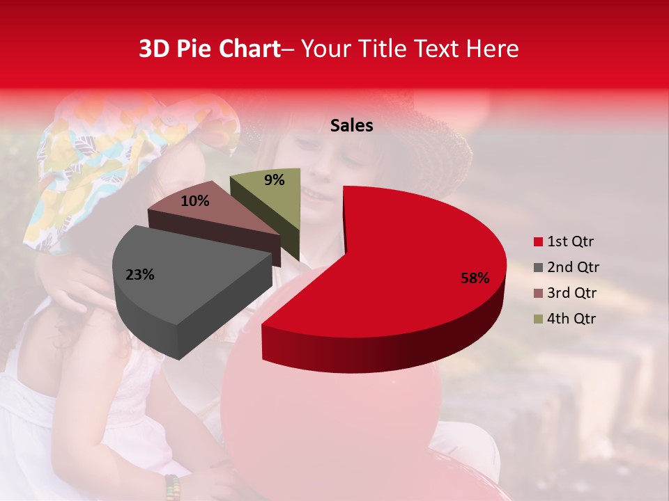 Children In Love PowerPoint Template