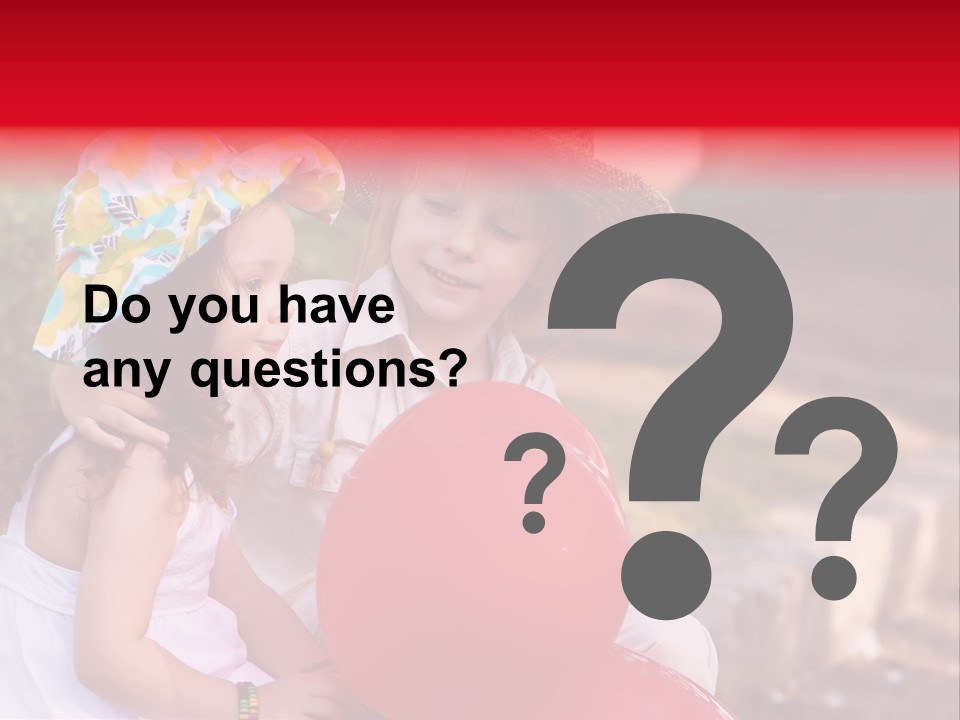 Children In Love PowerPoint Template