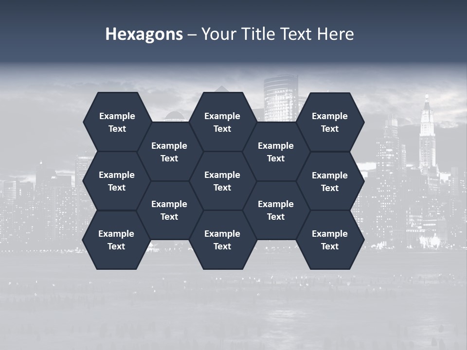 Black And White City Skyline PowerPoint Template