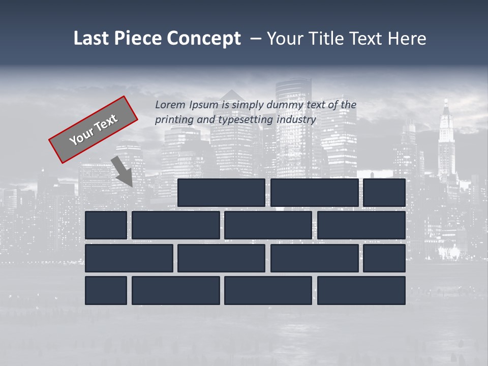 Black And White City Skyline PowerPoint Template