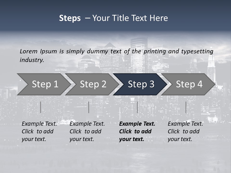 Black And White City Skyline PowerPoint Template